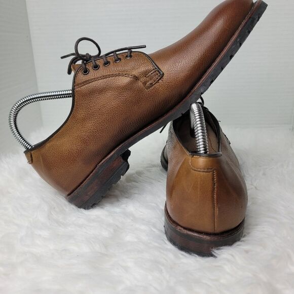 Allen Edmonds San Marco Mens 8 Brown Pebbled Leather Dress Shoes 5722 - Picture 5 of 11